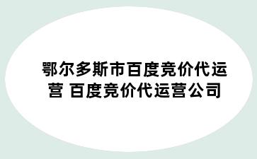 鄂尔多斯市百度竞价代运营 百度竞价代运营公司